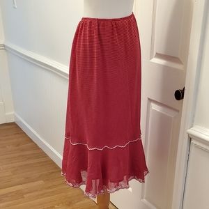 Red and white skirt